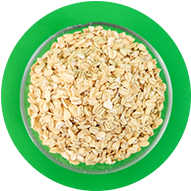 Colloidal oats, soothing ingredient gentle on sensitive skin in bath products.
