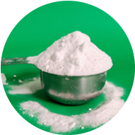 Sodium bicarbonate, wonderful powder in the tub and is anti-bacterial, anti-fungal and anti-septic