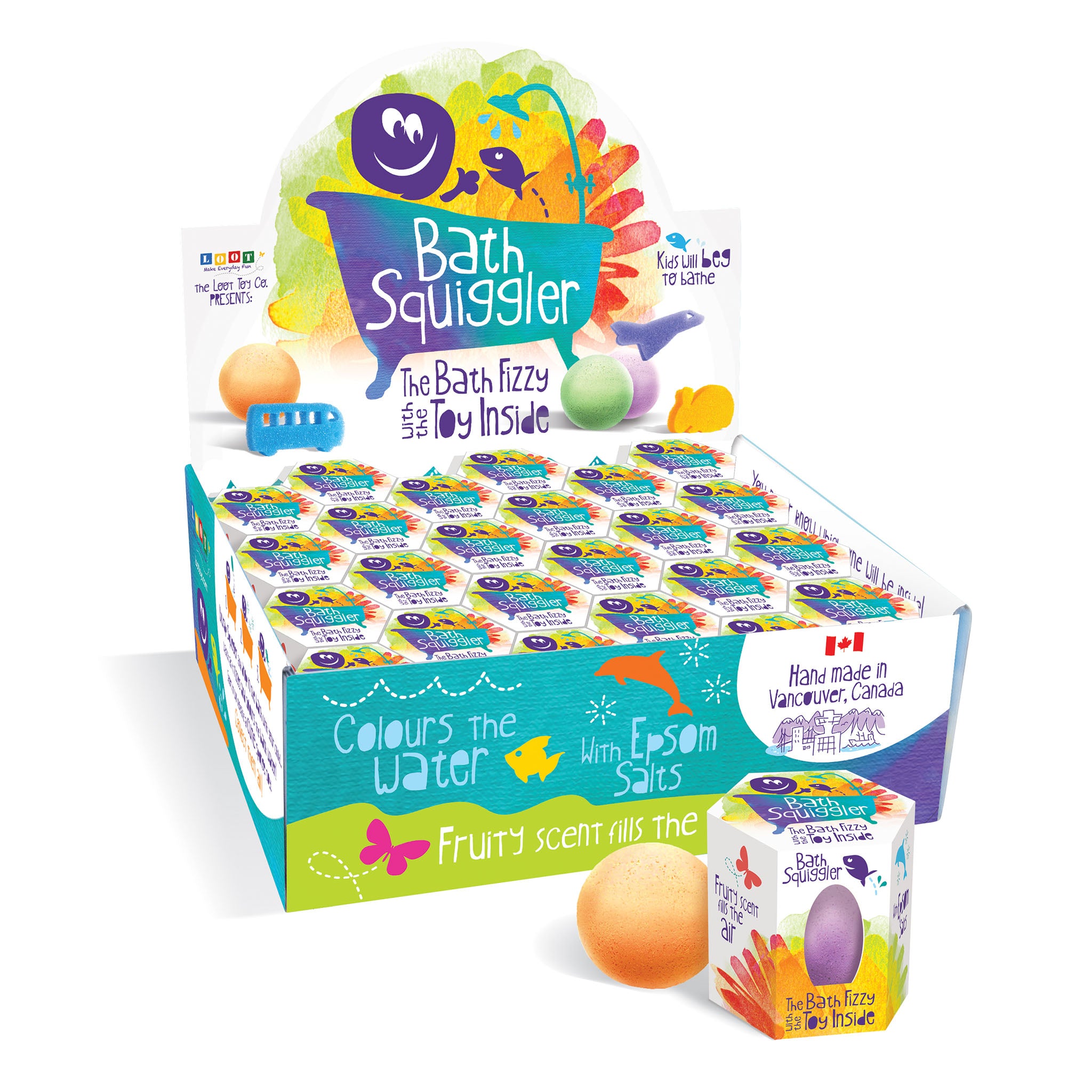 Bath Squiggler - Display Box - 48 units - MOQ: 1 box